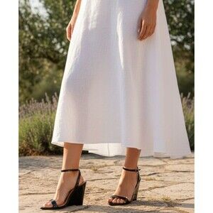 DESIGNER SCHUTZ BLACK PATENT LEATHER POINTED TOE ANKLE BUCKLE WEDGE HEEL SANDALS